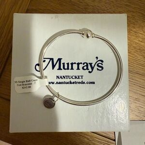 NWT Cape Cod Sterling Silver Single Ball Bracelet Size 7